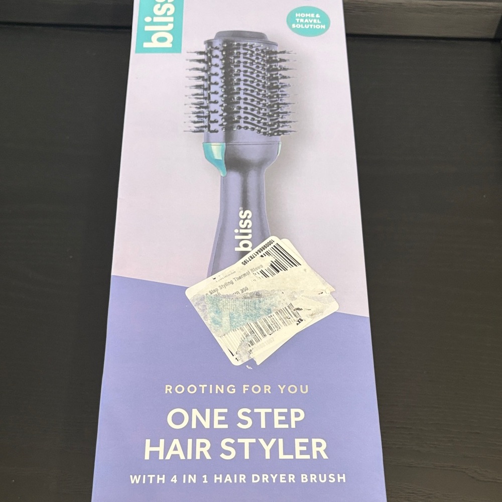 Bliss One Step Hair Styler - Black and Blue